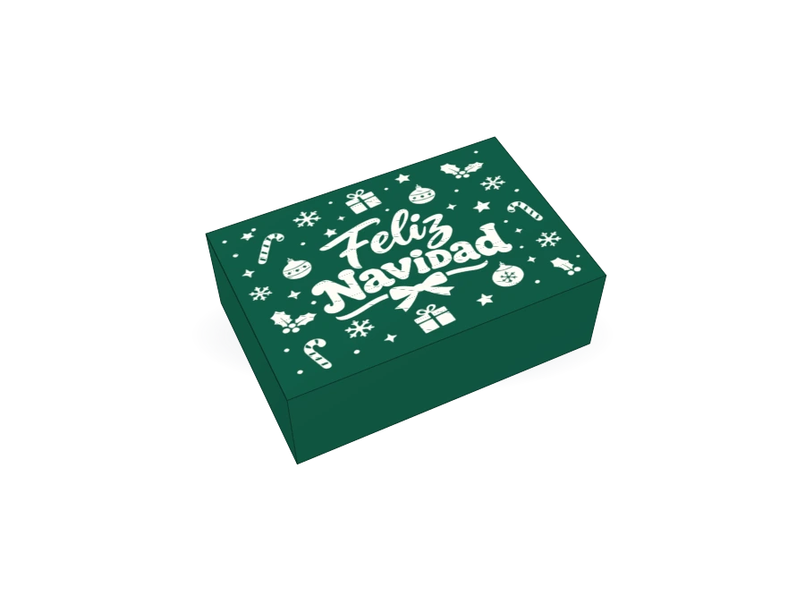 Caja navideña Alegría, diseño 2, aislada del fondo